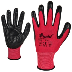 Ръкавици топени в нитрил червено/черен SOHO