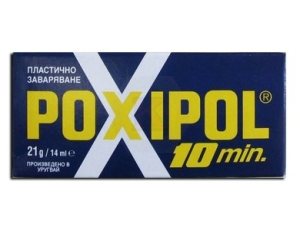 Лепило двукомпонентно POXIPOL 14мл. металик