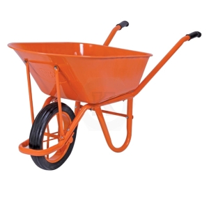 Количка строителна 80 литра с твърдо колело,оранжева-Kanat