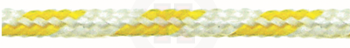 Въже синтетично полипропилен Volmann плетено 3мм бяло и жълто опън 150кг ролка 250м.