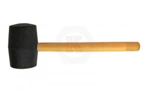 Чук гумен с дървена дръжка 900гр черен Gadget