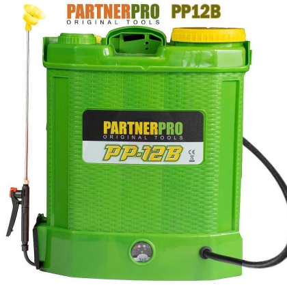 Пръскачка акумулаторна PARTNER Pro PP-12B 12л, 12V, 8Ah, 4bar