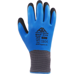 Ръкавици полиестер гладък син латекс G1150