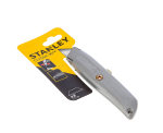 Нож макетен метален с трапецовидно прибиращо острие Stanley 155х19 мм