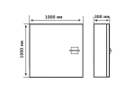 Табло метално BJS1-1010/300 1000/1000/300 IP66 с галв. монтажна плоча