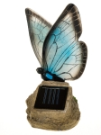 Соларна лампа пеперуда върху камък