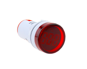 Честотомер LED HBD16-22DHZ 50-60Hz червен, кръгъл ф22,3
