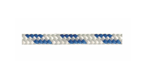 Въже синтетично полипропилен Volmann плетено 4мм бяло и синьо опън 300кг ролка 120м.