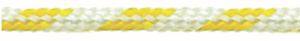 Въже синтетично полипропилен Volmann плетено 3мм бяло и жълто опън 150кг ролка 250м.