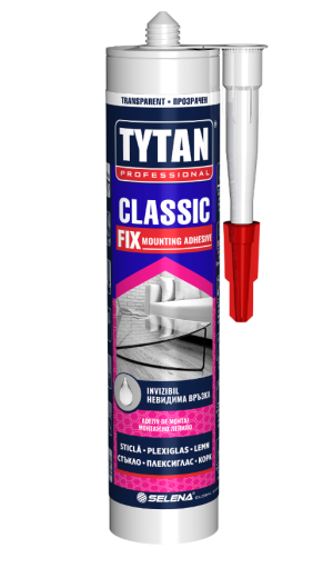 Лепило монтажно Classic Fix прозрачно 290мл. Tytan