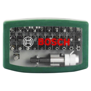 Накрайник с магнитен държач комплект Bosch PH/PZ/TX/SB/SW, 32 бр, 2 607 017 063