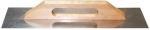 Маламашка неръждаема 130х550мм - права с дървена дръжка Decorex